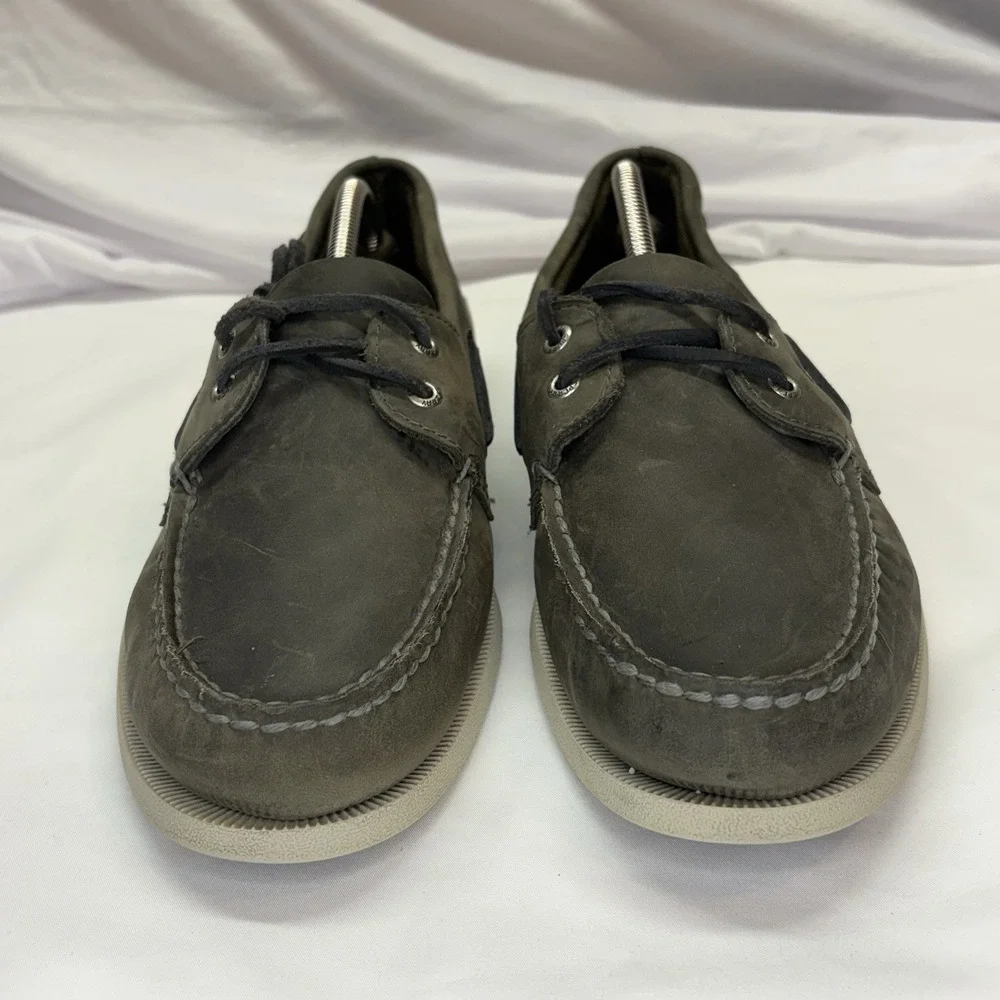 Sperry Top Sider A/O 2 Eye Boat Shoes Leather Men 11M Casual Preppy Gucci Stripe